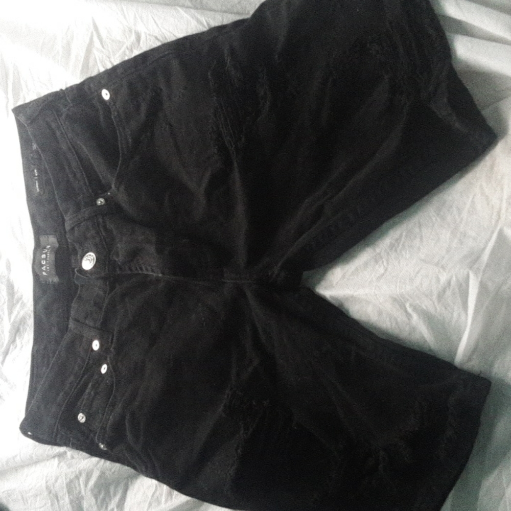 Jean shorts knee length